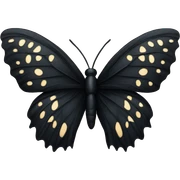 Black lace butterfly sticker