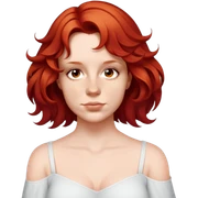 female, little-wavy hair over shoulder sticker