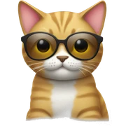 Cat with sunglasses sticker