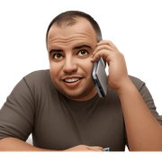smiling boy with phone indoors sticker