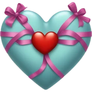 heart with bow sticker
