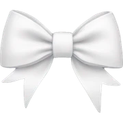 white bow  sticker