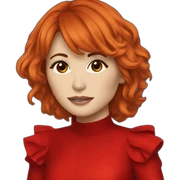 Mylène Farmer red dress sticker