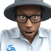 cosplaying male in glasses sticker