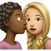 girl kissing girl sticker