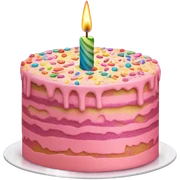 Birthday cake sticker