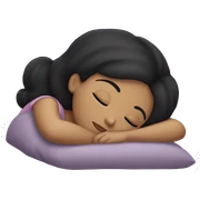 Black hair light skin girl sleeping  sticker