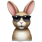 Bunny with sunglasses  sticker