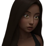 girl with long hair gazing sticker