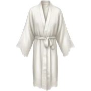white silk lace robe
 sticker