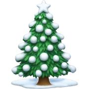 Snowy Christmas tree sticker