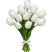 white tulip bouquet  sticker