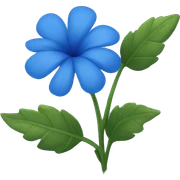 Blue flower sticker