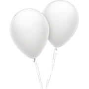 white ballons sticker