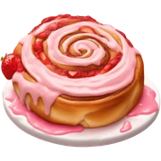 strawberry cinnamon roll sticker