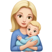 Mom holding baby sticker