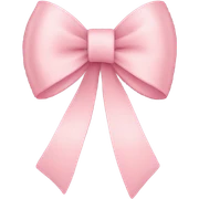 light pink ribbon bow sticker