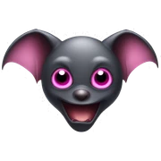 Bat with pink eyes  sticker