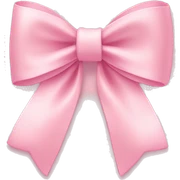 light pink bow on light pink bow sticker
