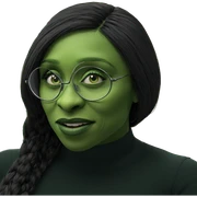 green skinned girl portrait sticker