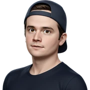 boy in hat portrait sticker