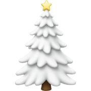 White christmas tree sticker
