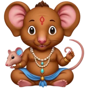 Ganesh with rat
 sticker