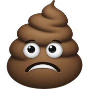 Poop with face sticker
