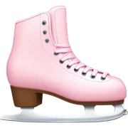 pastel pink ice skates sticker