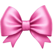 Pink bow long sticker