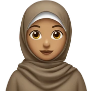 Hiyabi girl with bronw hiyab, not too ligth skin send a heart sticker