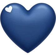 Navy blue heart  sticker