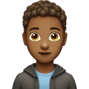 Mixed child with brown hair sticker