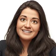 smiling person with long hair sticker