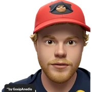 bearded boy in baseball cap sticker