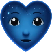 Blue night heart  sticker
