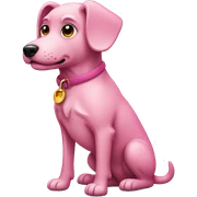 pink dog  sticker