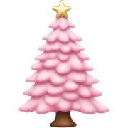 Baby pink pretty Xmas tree sticker