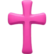 pink cross  sticker