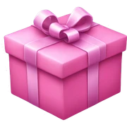 pink christmas present sticker