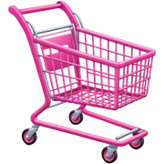 un carrello della spesa rosa sticker