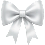 white satin bow sticker