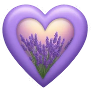 lavender heart sticker