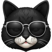 Cat with sunglasses sticker