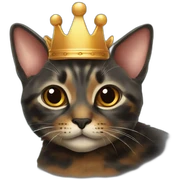 Cat tortoiseshell crown sticker