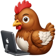 Chicken With Computer sticker
