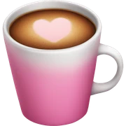 Pink coffee sticker