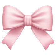 light pink bow sticker