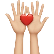 Hands making a heart  sticker
