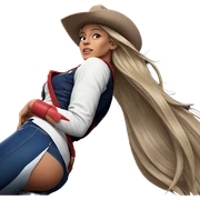 blonde girl in cowboy hat sticker